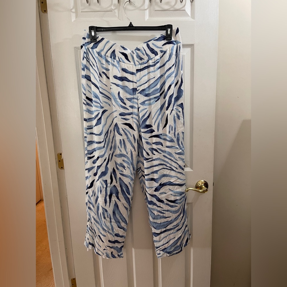 Resort where lined beach pants, blue tiger, print